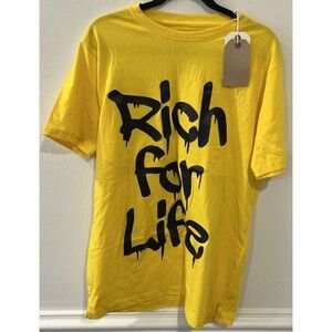 NWT Evolution in‎ Design Size Large "Rich for Life" Yellow NEW